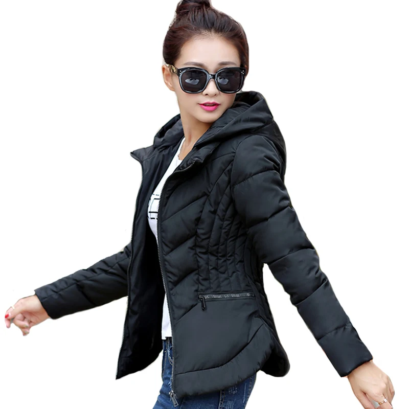 Women Winter Basic Jacket Cotton Padded Autumn Slim Hooded Female Coat Womens Jackets Casaco Feminino Inveno 2018 Women Winter Basic Jacket Cotton Padded Autumn Slim Hooded Female Coat Womens Jackets Casaco Feminino Inveno 2018