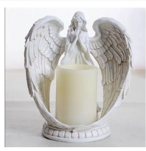 غرامة الشكل الجمال الحرف اليدوية التلفزيون تابوت الملاك شمعة إلكترونية حامل الزفاف التعاقد عيد ميلاد سعيد زينة المنزل