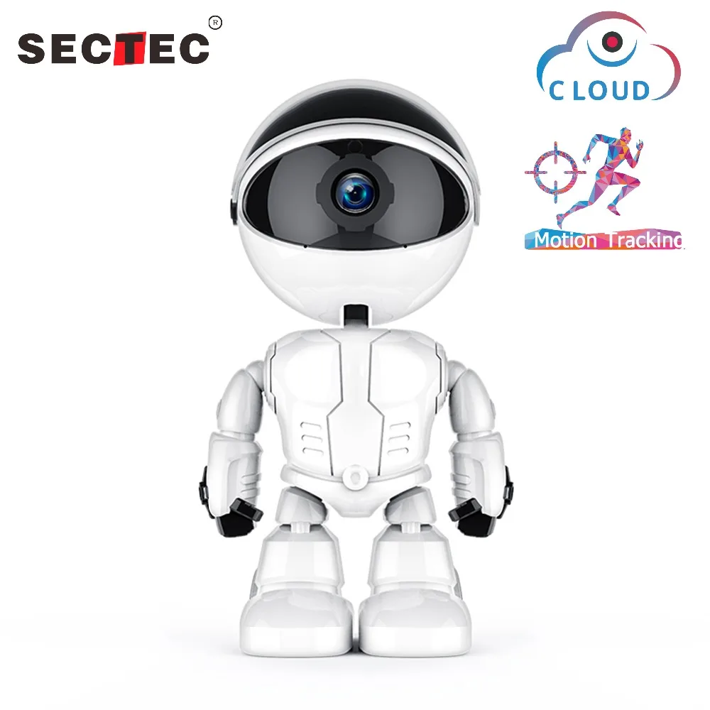 Sectec 1080 P سحابة IP كاميرا روبوت ذكي السيارات تتبع كاميرا واي فاي الروبوت كاميرا أمنة للبيت اللاسلكية CCTV Camer
