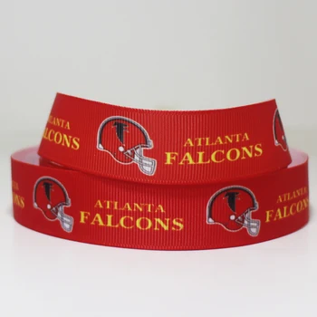 

50yards 7/8" 1" 1.5" 2" 3" 22mm 25mm 38mm 50mm 75mm football team printed grosgrain ribbon for party gift decoration headband