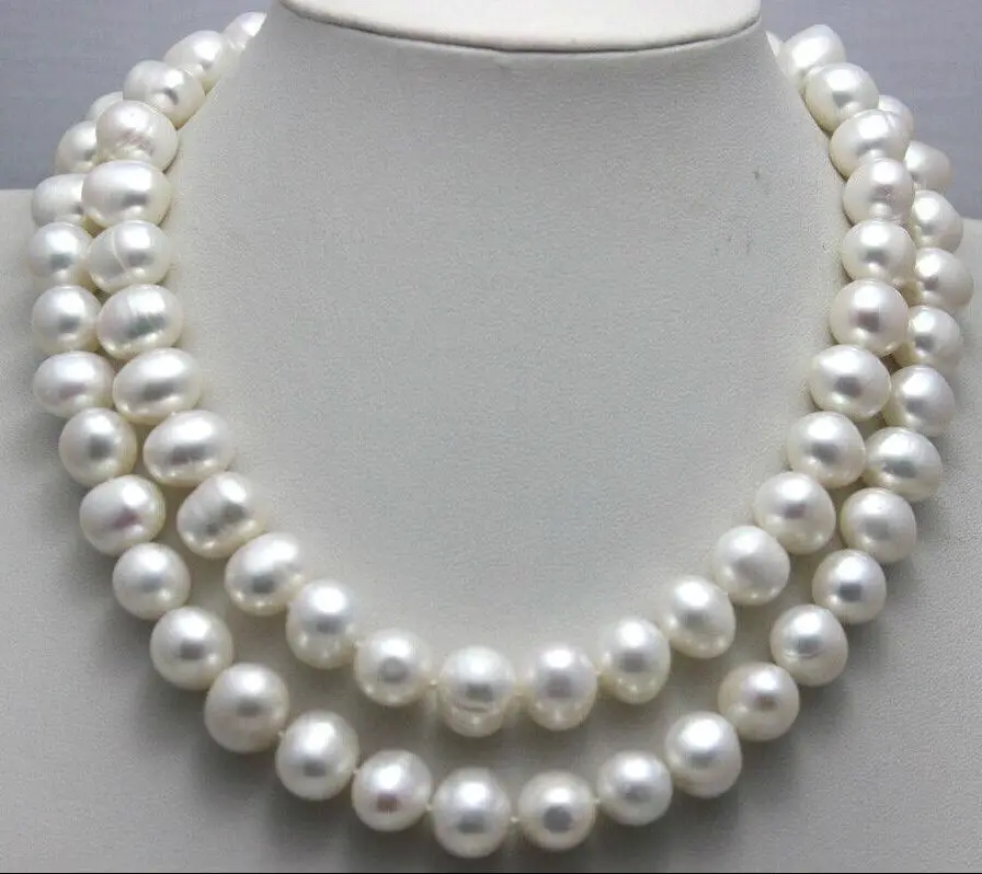 

HUGE AAA 33"12-11mm SOUTH SEA GENUINE WHITE PEARL NECKLACE ^^^@^Noble style Natural Fine jewe FREE SHIPPING