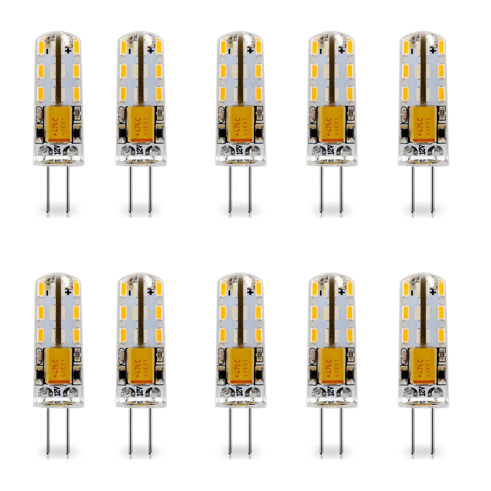 10 шт G4 светодиодный Лампа 12 V AC DC 1,5 W светодиодный G4 свет лампы накаливания 360 Угол луча 3014SMD заменить 10 W галогенная лампа Теплый натуральный