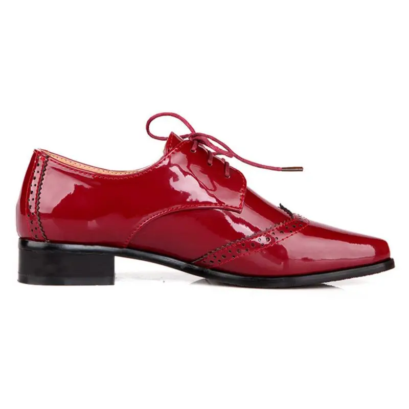 Femmes Bout Bureau bleu Richelieu Chaussures 34 Taille vin Kemekiss Lacent Cuir Verni Casual D'affaires Appartements Rouge Pointu 43 En Noir TIPwxqdR