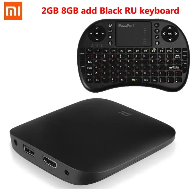 ТВ-приставка 2G, 8G,, mi tv Box, Smart 4 K, Ultra HD, Android 6,0, фильм, двухдиапазонный, WiFi, Bluetooth, Xiao mi, ТВ-приставка, голосовое дистанционное управление - Цвет: 2G 8G Black RU