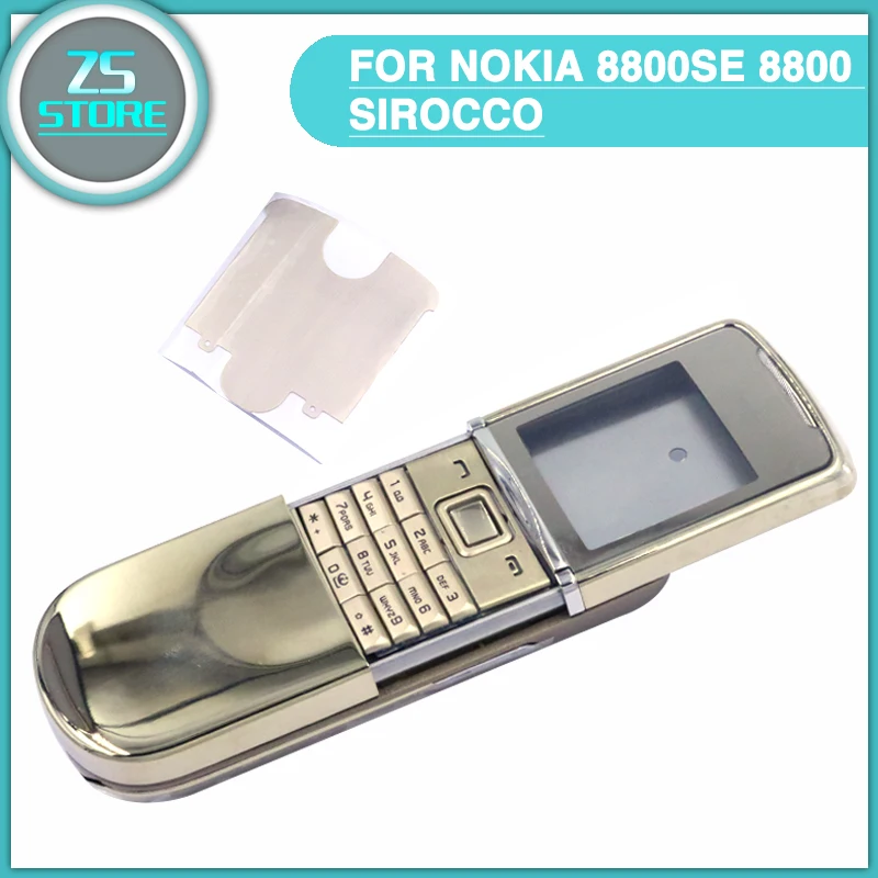 

Full Housing Case For Nokia 8800SE 8800 Sirocco battery Cover back door battery honsing Case with Keyboard Black Silver golden