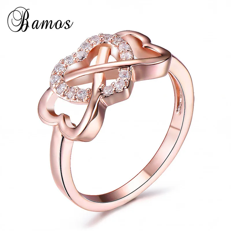 Rose gold rings for women infinity rings