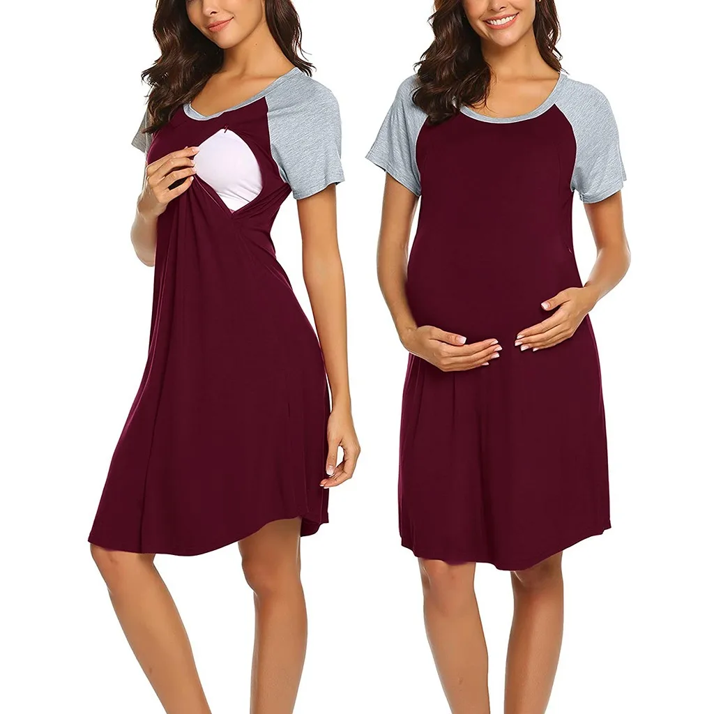 Женское платье для беременных; sukienki ciazowe Ropa Embarazada; ночная рубашка для беременных; ночная рубашка для грудного вскармливания; одежда для сна
