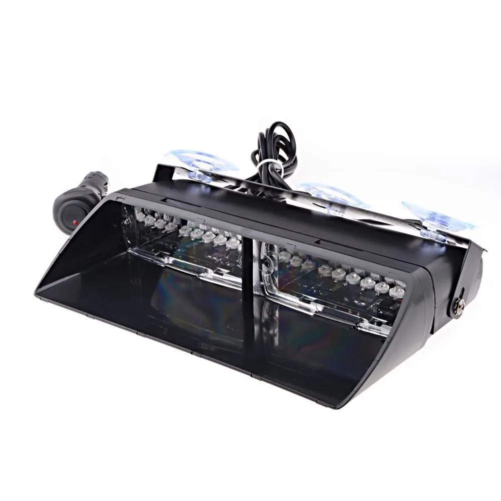 

S2 16 led flashing lights 16w 18 blasting flash mode LED Car Strobe Dash / Deck for Police Car Flashing Light Emergency