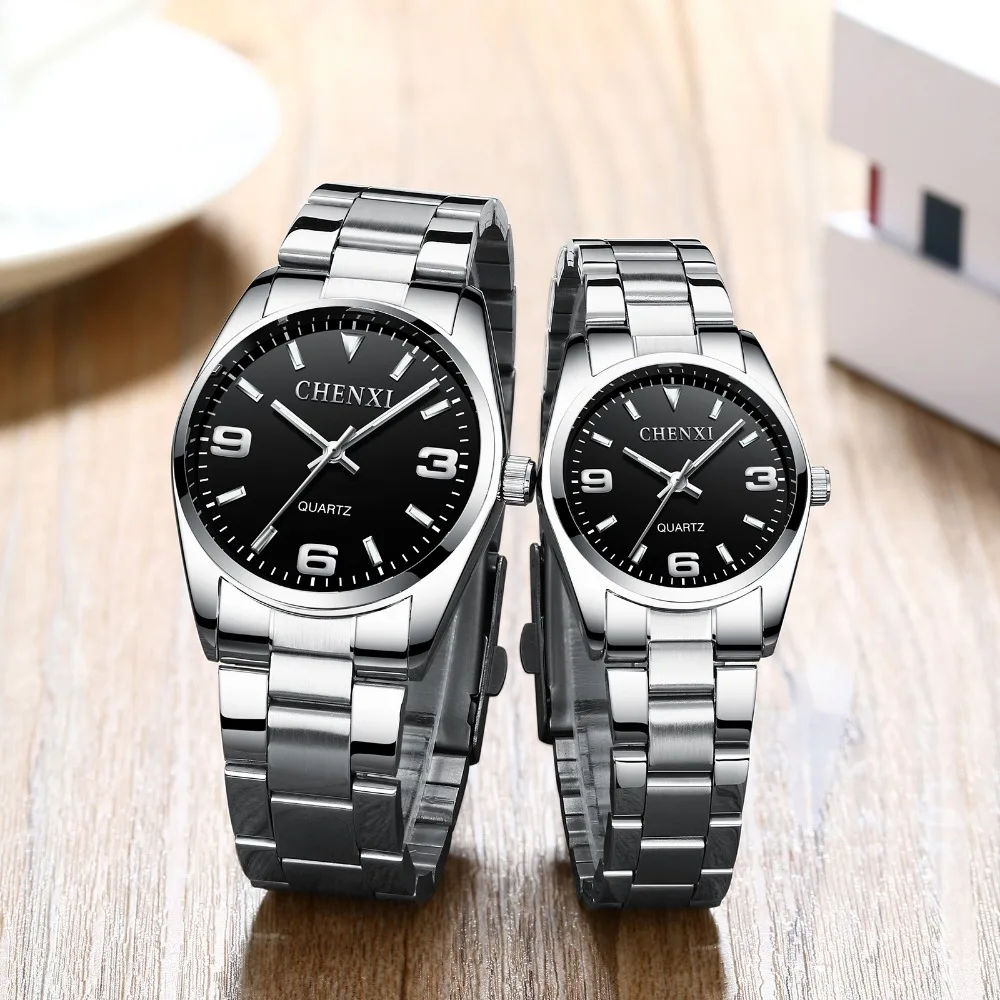 Лучший бренд CHENXI Роскошные парные часы мужские и женские часы на День святого Валентина пара часы водонепроницаемые наручные часы Reloj Mujer Hombre love
