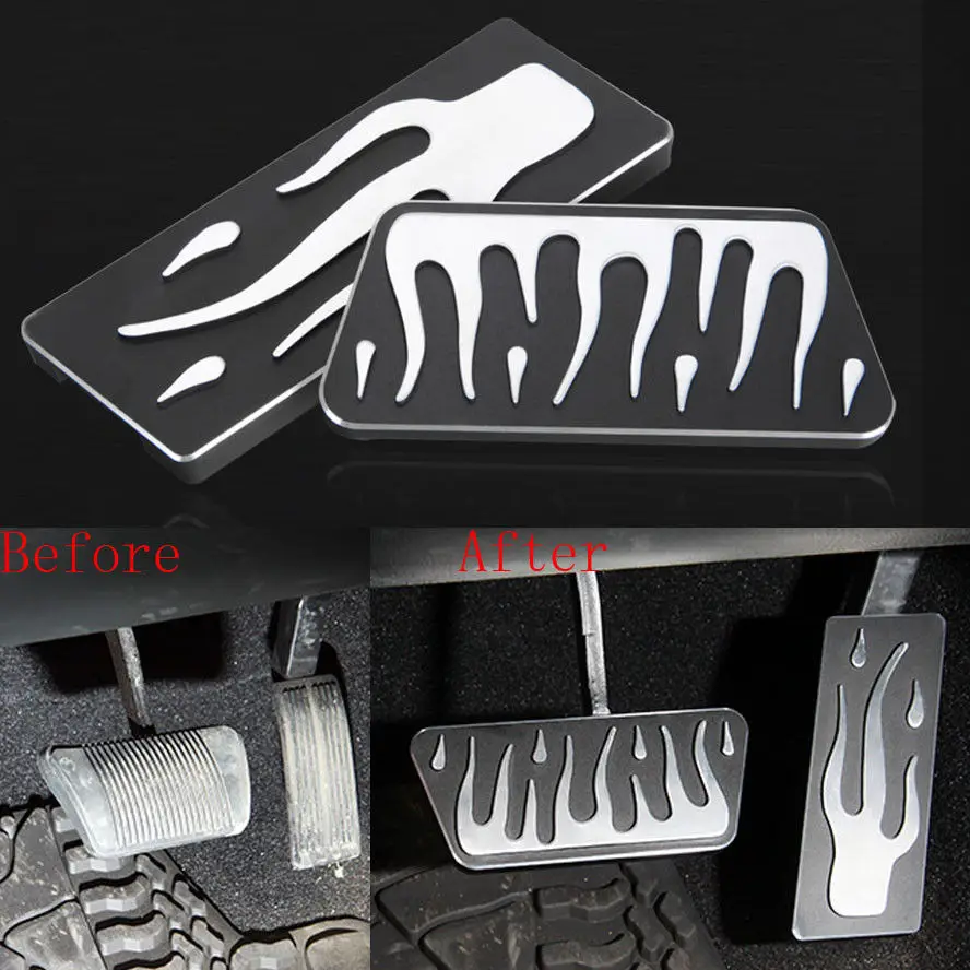 

New 2pcs Aluminum Car Sport Brake Foot Rest Pedals Pads Covers For  Wrangler  2008-2015 Car Styling Auto Accessories Car-Covers