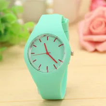 2017 NEW Womens Leisure Sports Candy-colored Jelly Watch Silicone Strap dropship