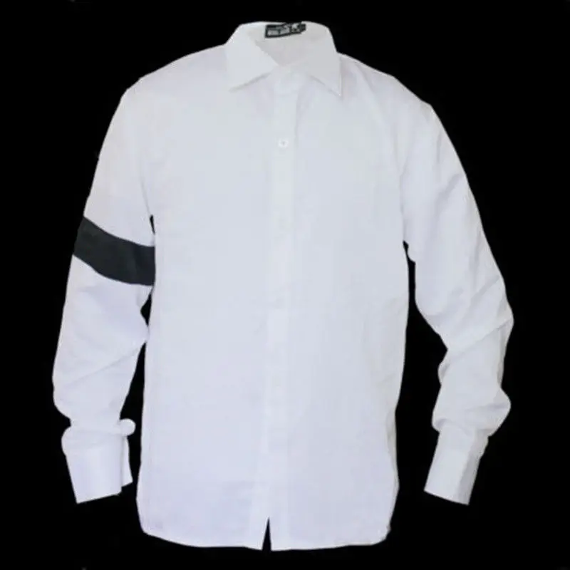 Memory of Michael Jackson Classic Black and White Shirt Glove Costumes mens dress shirts