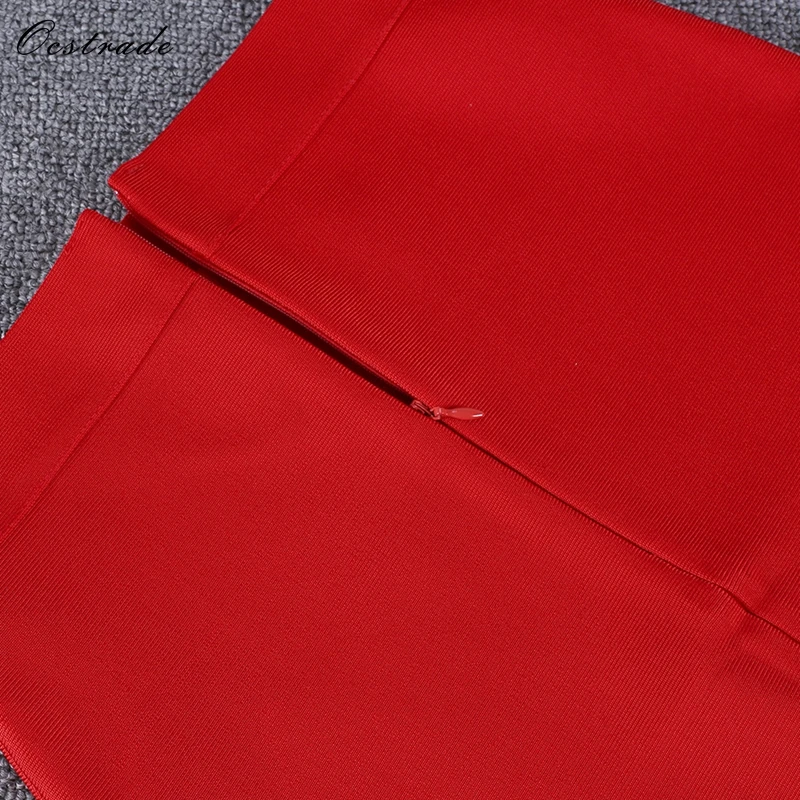 Ocstrade комплект из 2 предметов, женское платье, Новое поступление, красное сексуальное платье без бретелек с принтом, комплект из двух частей