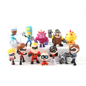 

12pcs/lot The Incredibles 2 Figure Toys PVC Movie Super Man Action Figures Model Collectible Dolls Kids Toys for Children