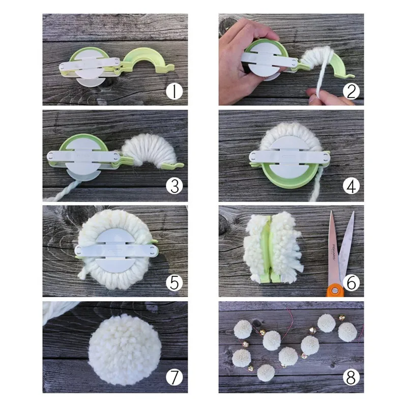 4 Size Long Knitting Knitter Looms Weaving Set 4 Sizes Pom-Pom Makers Set For Fluff Ball DIY Craft for Scarf Shawl Blanket Hat  (4)
