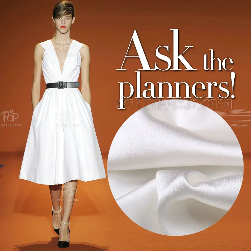 

Telas Fashion woven damask strech 97% silk fabric tissu meters cheongsam white wedding dress decoration textile fabrics skirt