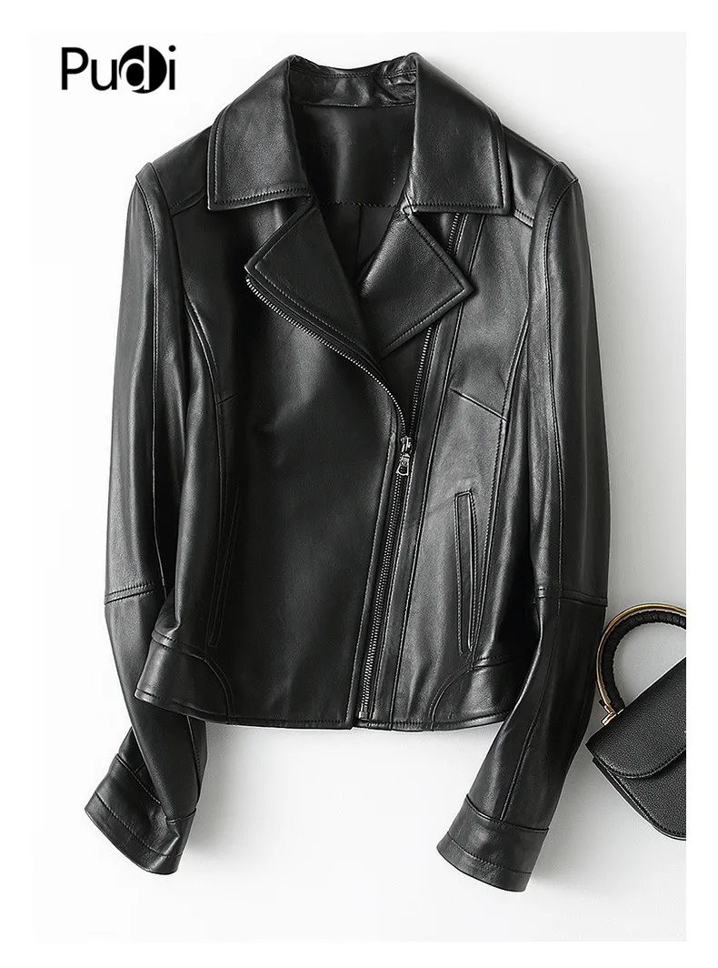 

PUDI A22295-1 2019 New women genuine sheep leather coat lady simple style Jacket fall/winter coat