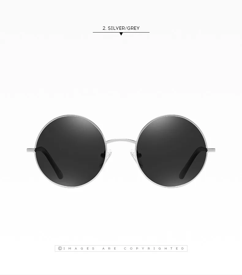Круглые поляризованные женские солнцезащитные очки дизайнерские металлические UVA Polaroid мужские цветные солнечные очки женские
