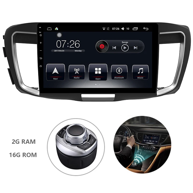 Android 7 1 Din Автомобильный мультимедийный dvd плеер для Honda Accord 2014 2017 GPS навигационная