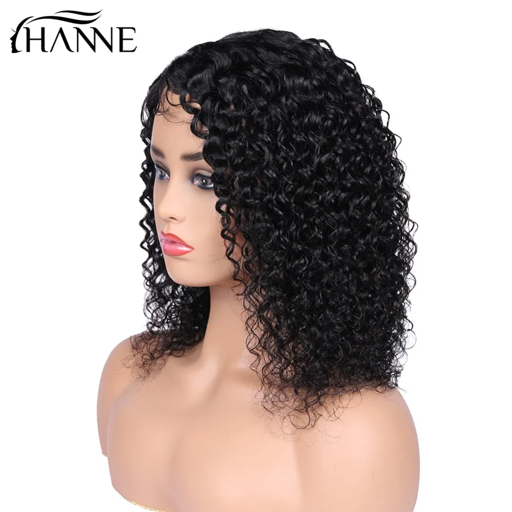 Волосы hanne Бразильские короткие вьющиеся волосы на кружеве человеческие волосы парики правая/Левая часть парик с детскими волосами для черных женщин 150% Плотность