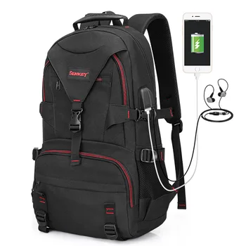 

2019 New Men Backpack Large Capacity School Backpack 15.6 Inch Laptop Bag Daypack USB Student School Bags For Teenager Mochila