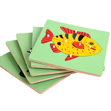 Montessori Materials Biology Animal Puzzle Frog Montessori Toys For Infants Early Learning Educational Toys For Children UD0964H