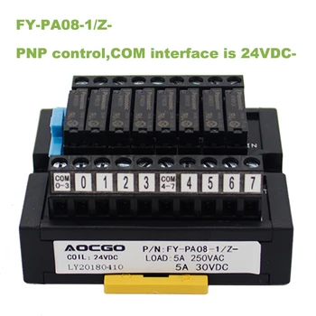 

8 Slim relay PNP Control 24V DIN Mounted relay module