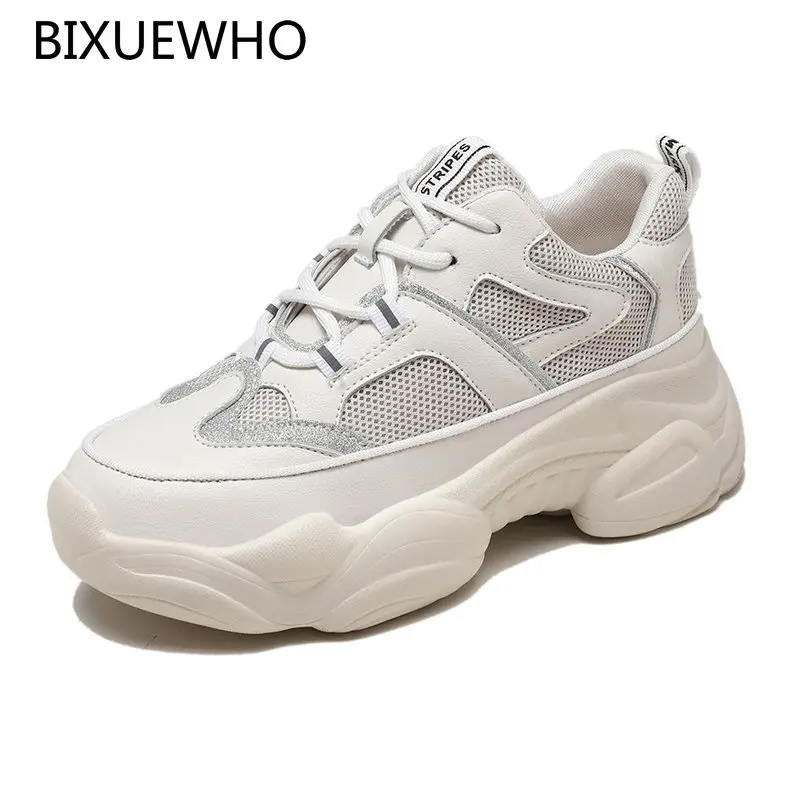 

2019 New Arrival Spring/Autumn Female Sneakers Women's Med Heel Lace-Up Solid Sport Shoes Woman Breathable Cozy Leisure Shoes