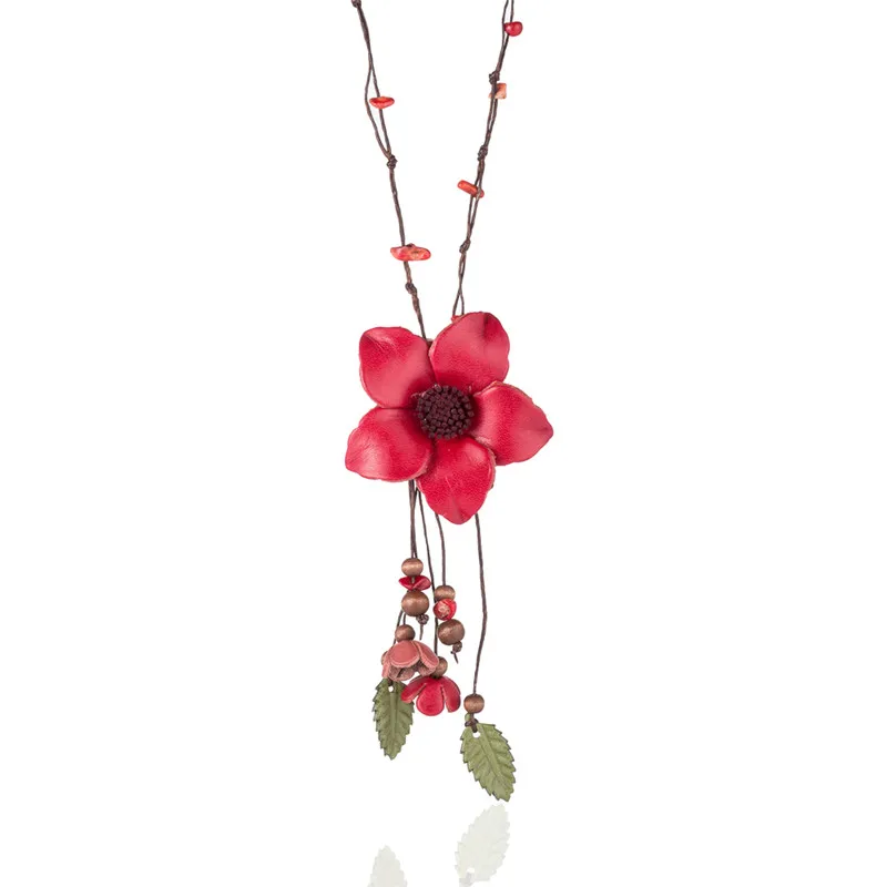 WNGMNGL-2018-New-Elegant-Women-Jewelry-Handmade-Genuine-Leather-Red-Flower-Pendant-Long-Necklaces-Women-Choker(3)