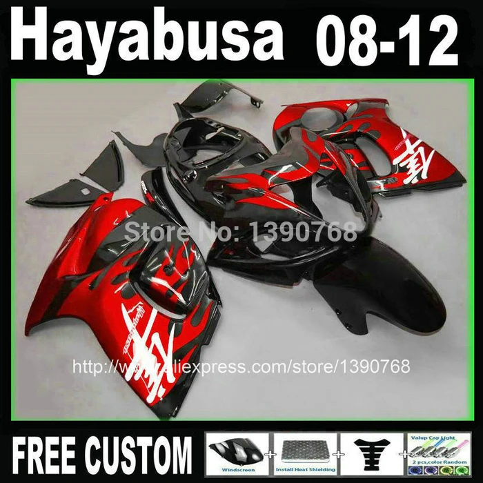 

MOTOMARTS - Injection mold Customize fairing kit for SUZUKI Hayabusa GSX 1300R 2008-2014 GSX1300R 08-14 red black fairings VS2