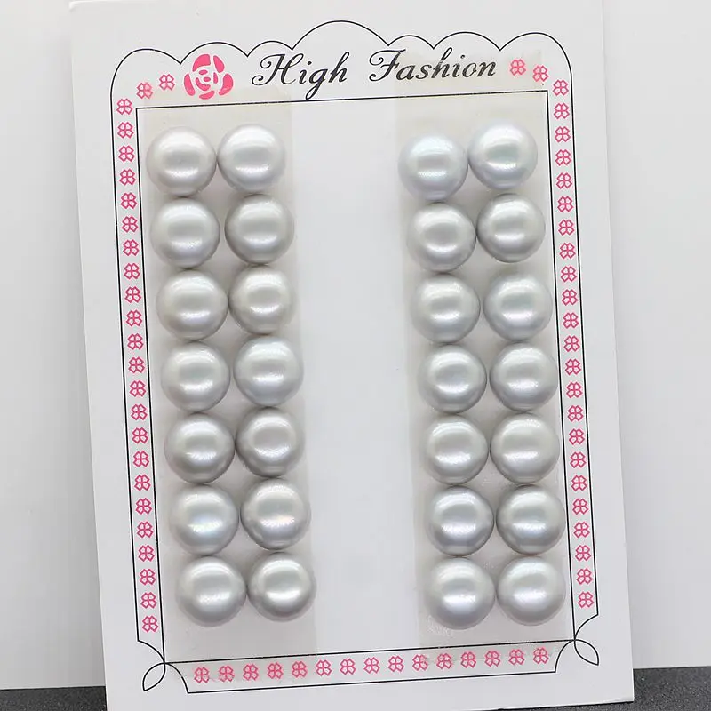 

Big AAAA Loose Pearl Beads 11.5-12mm Semiround Pearls Women DIY Pearl Earrings Jewelry Components 14Pairs/Lot