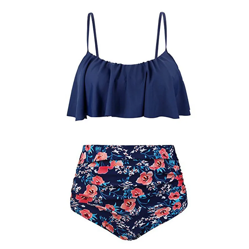 Women High Waist Bikinis Set Swimwear Swimuit Female Retro Beachewear Bikini Set 2019 new hoty sale #4A01 (16)