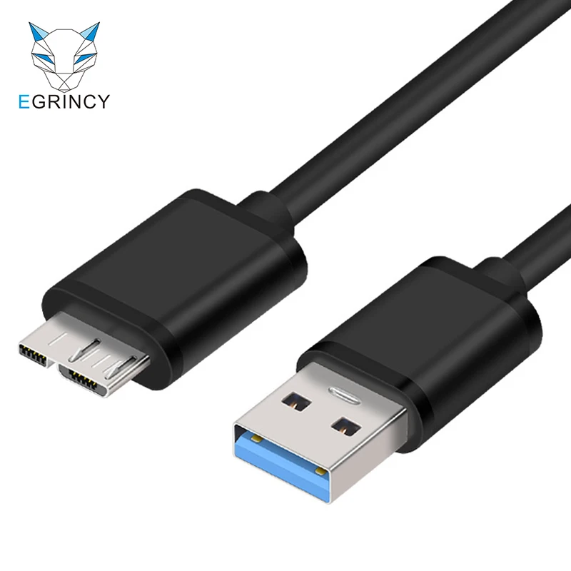 Egrincy usb 3.0 النوع a إلى مايكرو usb b كابل usb3.0 البيانات بسرعة sync كابل الحبل ل محرك القرص الصلب hdd خارجي سامسونج s5 ملاحظة 3