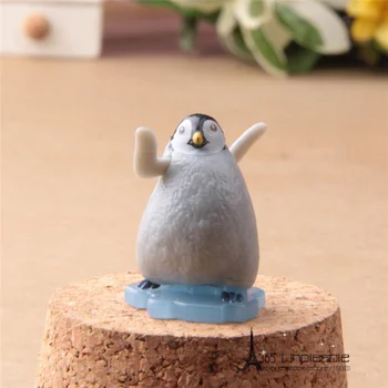 

Free shipping Cute Penguins Mini Figures 30pcs/lot PVC toys Dancing Big Happy car party office home decoration kid foot gift