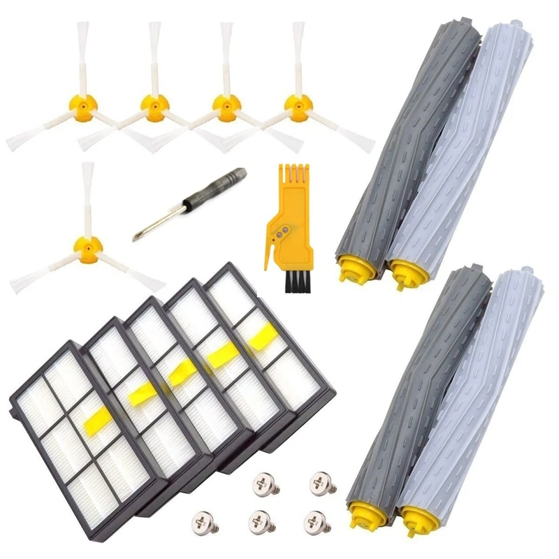 

SANQ Replacement Parts For Irobot Roomba 860 880 805 860 980 960 Vacuums, With 5 Pcs Hepa Filter, 5 Pcs 3-Armedside Brush, 2 S