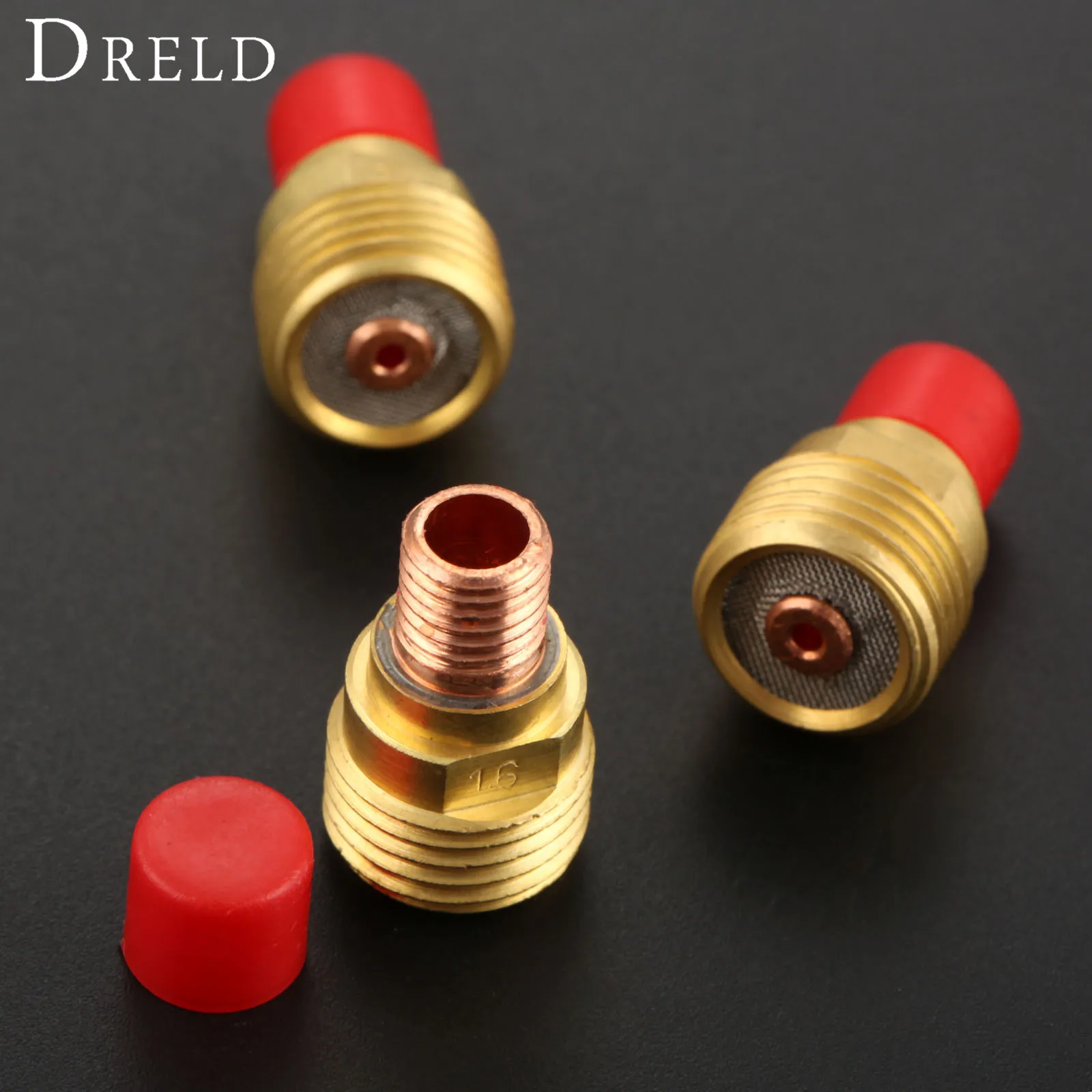 

DRELD 3pcs TIG Collets Body Gas Lens 45V43 1/16" & 1.6mm Fit for TIG Welding Torch Consumables SR PTA DB WP 9 20 25 Series 3PK