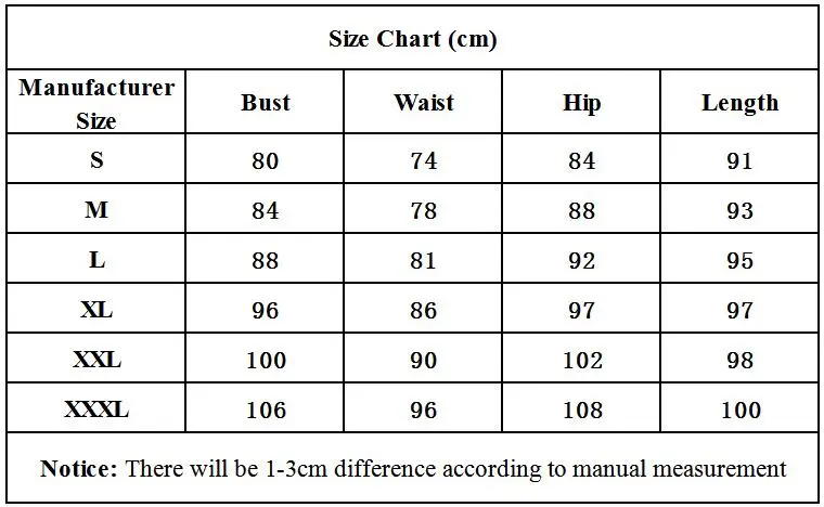 size table