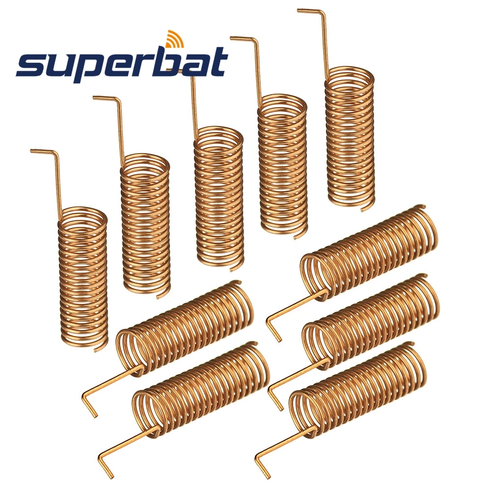 Superbat 10pcs 433MHz 470MHz 490MHz 510MHz 868MHz 2dBi Helical Spiral Spring Remote Control Antenna 433 92mhz antenna for appliances gate garage switch motorlift garage door opener remote control 433mhz antenna