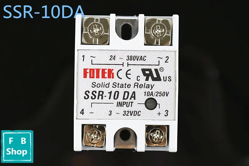 

Free shipping 1pcs SSR-10DA 10A Solid State Relay Module 3-32V DC Input 24-380VAC SSR10DA