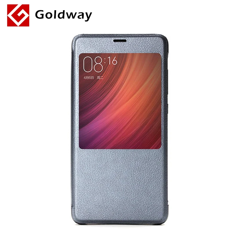 100% Original Xiaomi Redmi Pro PC+PU Synthetic Plastic Leather Case Flip Protective with Back Cover Grey White Optional 1Pcs