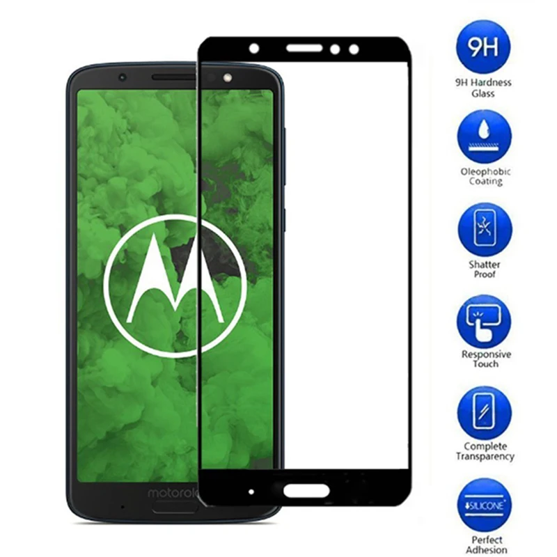 

3D Tempered Glass For Motorola Moto G6 Plus Full Screen Cover Explosion-proof Screen Protector Film For Moto G6 Plus