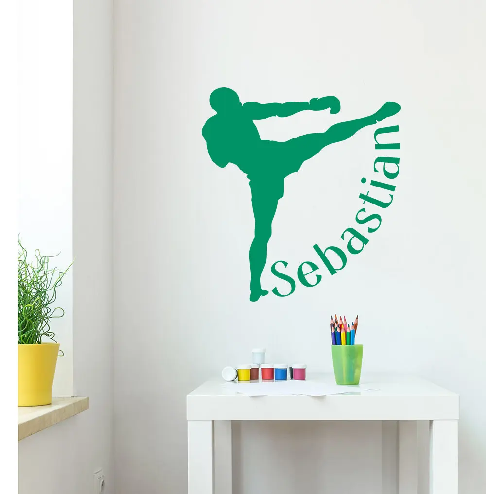 

Personalized Name Decals For Boys Bedroom Manly Teenager Room Wall Stickers Art Mural Adhesive Family Mount Home Decor SYY235