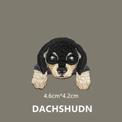 Cute Chihuahua Shiba Dog Embroidered Patch for Clothing and Accessories