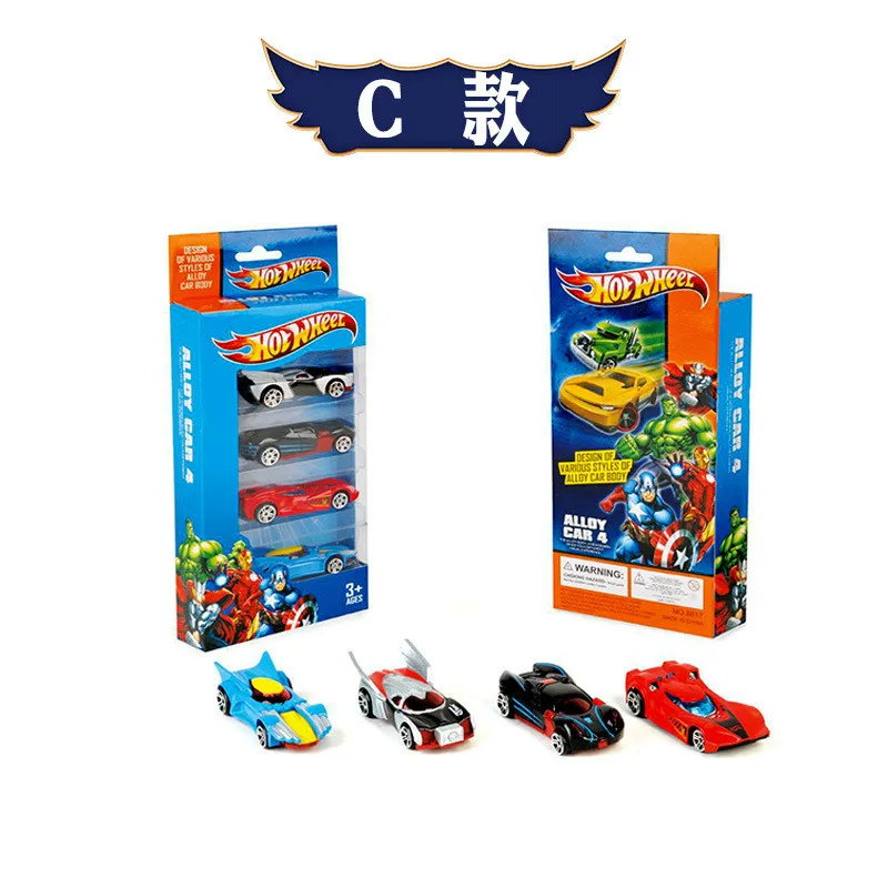 Koop Nieuw Patroon 4 Stuks 1 64 Hot Wielen Mini Racing Model Speelgoed Kinderspeelgoed Legering Sliding Pocket Trolley
