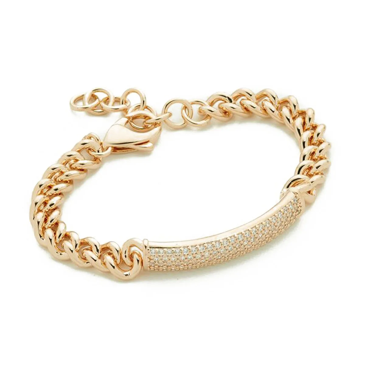 Luxury Brand CZ Diamond Fashion Party Charm Bracelets & Bangles Cuff Rose Gold Color Crystal Jewelry Bridal Wedding Jewelry