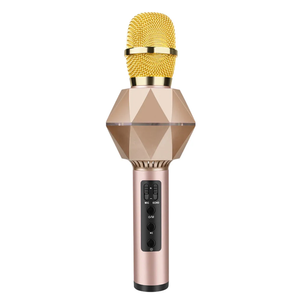 VOBERRY микрофон bluetooth для караоке детей беспроводной Bluetooth с динамиком вспышка