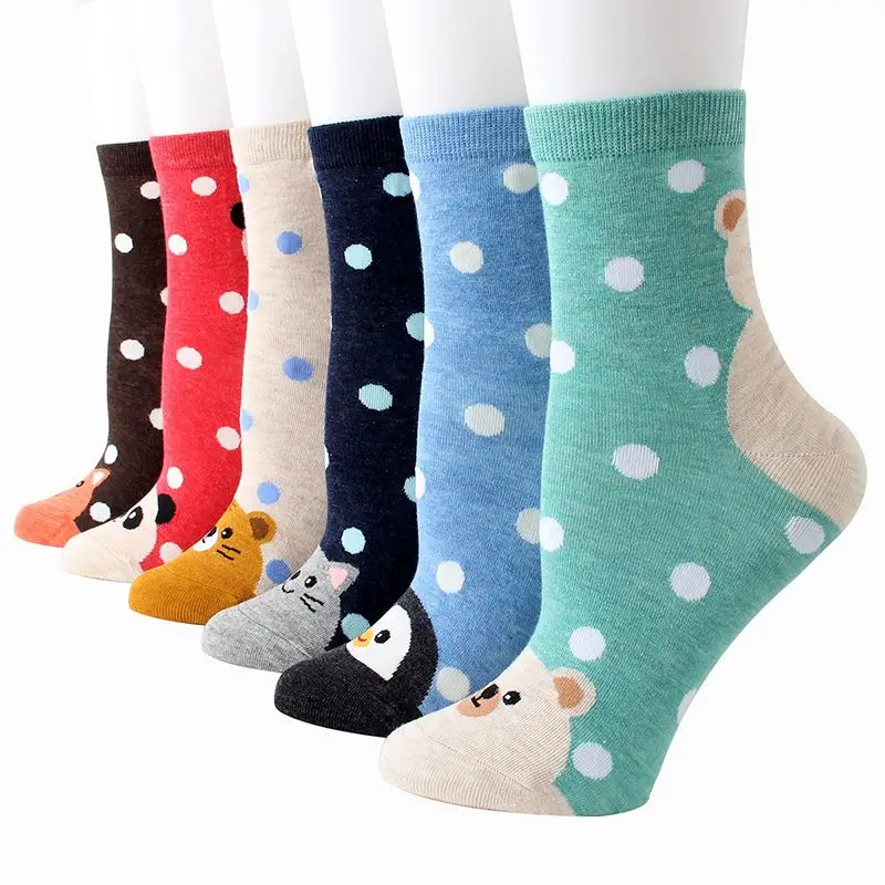5 пар/партия Модная забавная для кошек собак коробка Летний стиль черный хлопок Женская мода Harajuku цветные носки Calcetines Meias - Цвет: 5 pairs
