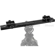 Camera Bracket Slider 35cm Lengthened Aviation Aluminum Quick Release Plate 2 x Two sided Clamp for
