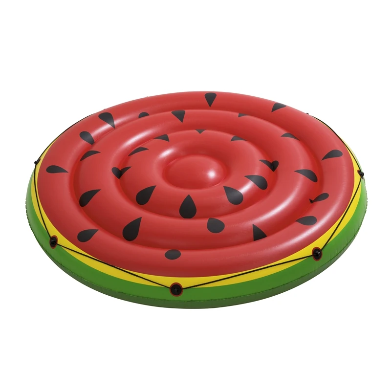  Dia 74inch Inflatable Watermelon Island Pool Float Inflatable Fruit Floats Summer Air Bed Mattress 