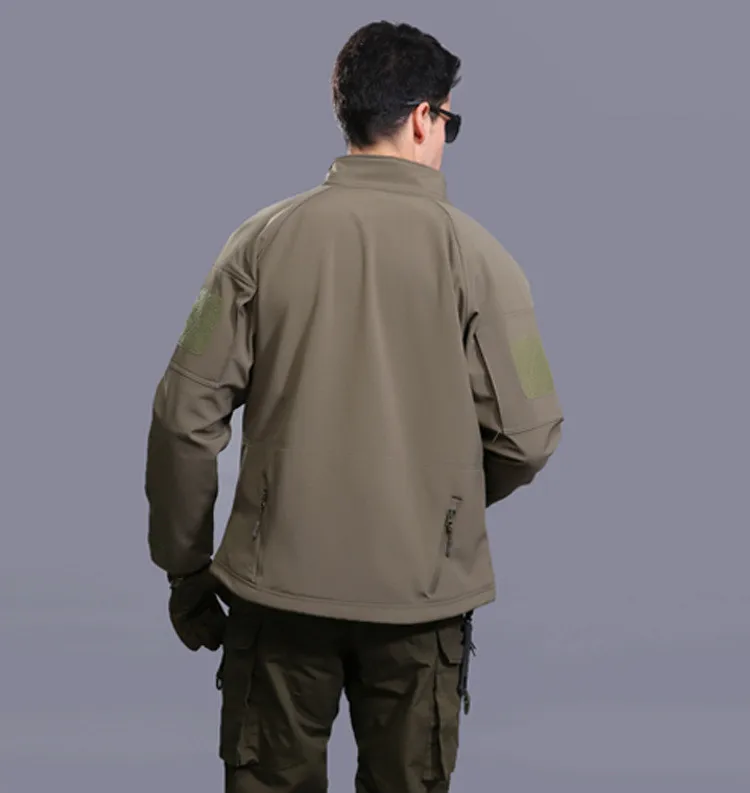 Мужская водонепроницаемая ветрозащитная охотничья уличная камуфляжная софтшелл тактическая охотничья куртка Треккинговая флисовая куртка армейская военная куртка